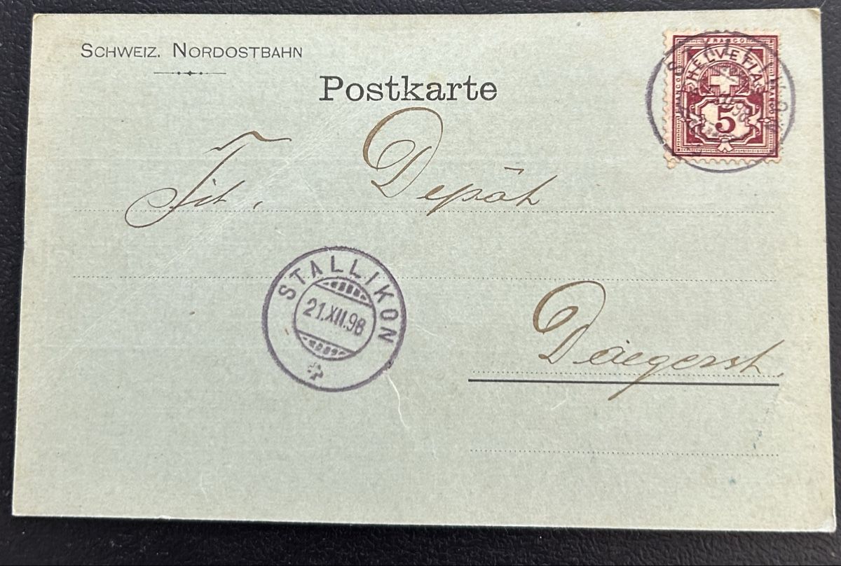 Alle Briefmarken: Avis Karte Stallikon  – Gebraucht aus Horw von Tellbub
