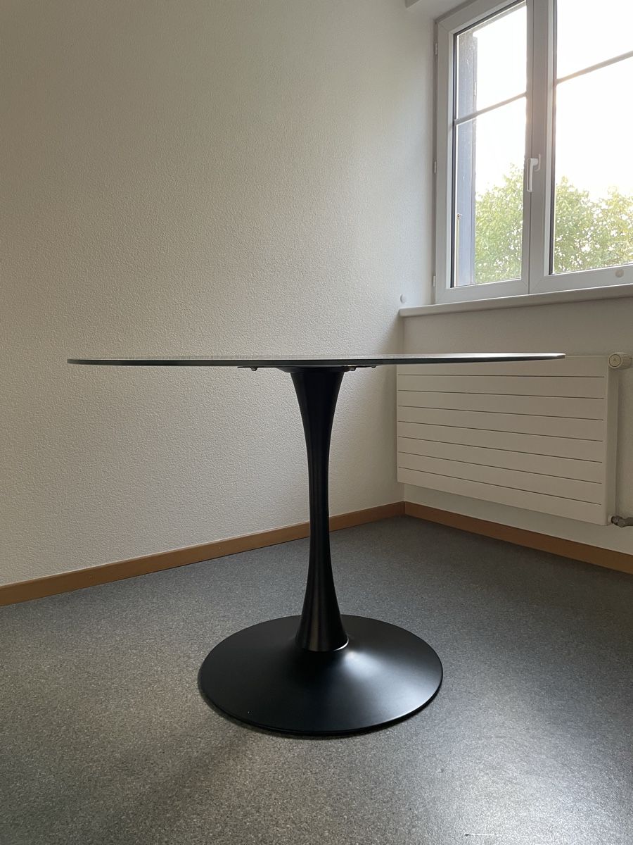 Tische: Esstisch, rund, Glas – Gebraucht aus Frick von lin_p5sc 2