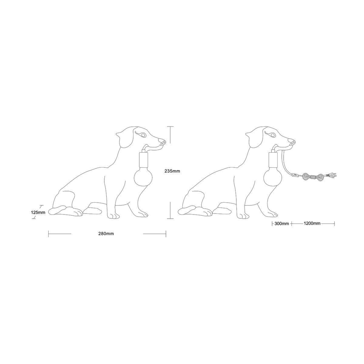 Lampade: Tischleuchte, Hund, Gold, 24 cm Höhe – Nuovo (secondo la descrizione) da Kreuzlingen venduto da Smart-Light 2