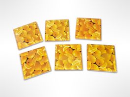 Glasuntersetzter-Set Zitronen 6-teilig
