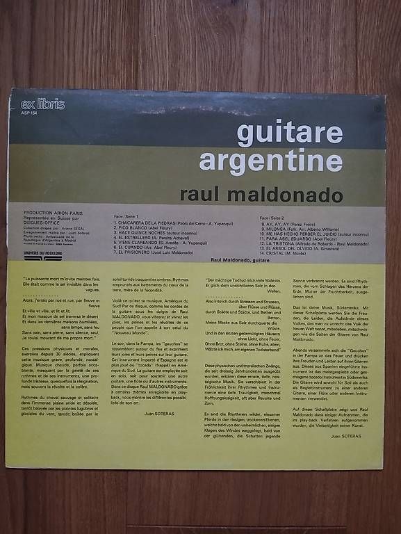 Dischi in vinile: Raul Maldonado "Guitare Argentine" – Usato da Biel/Bienne venduto da sli_679k 1