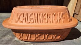 Schlemmertopf, Römertopf aus Terrakotta