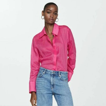MANGO Hemd aus 100% Ramie Bluse Hemdbluse 59.90