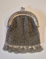 Antike Geldbörse Kettengewebe Jugendstil evtl. Silber