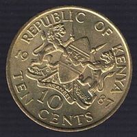 10 Cents Münze 1987 - D. TOROITICH PRESIDENT OF REP. KENYA