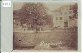 Hergiswil Luzern - Schulhaus - Fotokarte