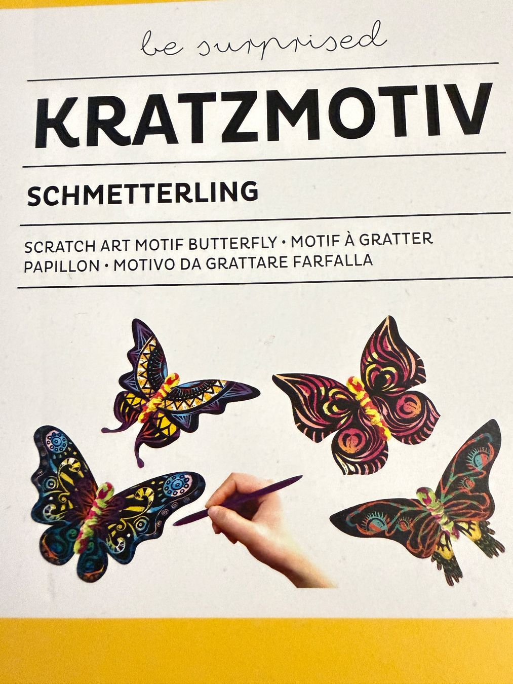 Kit bricolage: Kratzmotiv Schmetterling Kratzbild Set neu – Nuovo e nell'imballaggio originale da Teufen AR venduto da Maleaa 1