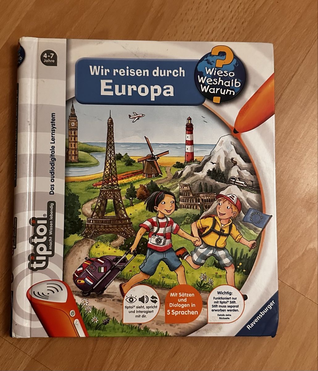 Tiptoi Giocattoli: TipToi Buch "Wir reisen durch Europa"  – Usato da Full-Reuenthal venduto da xeneya