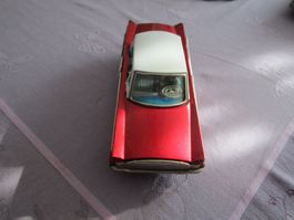 Blechauto rot/weiss, Oldtimer, (VINTAGE AUFZIEHBAR)