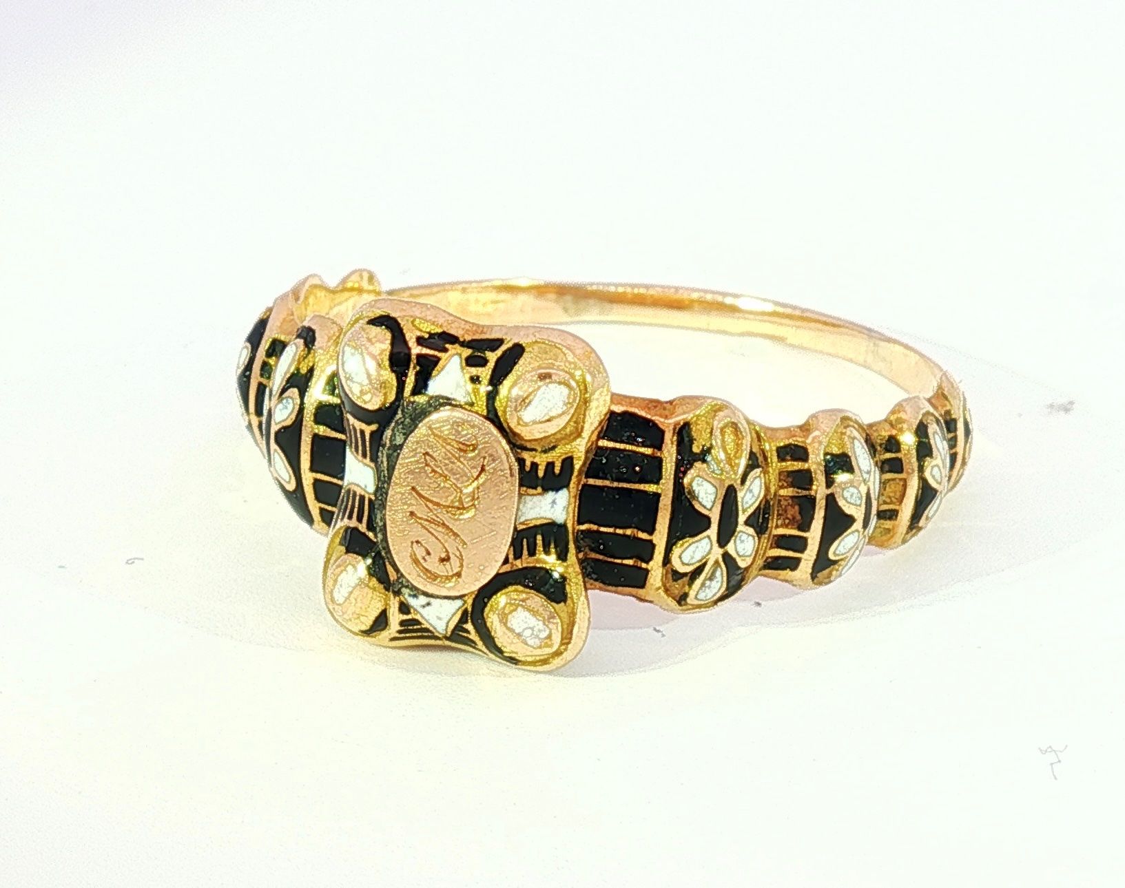 Ringe: Antik 18k Goldring Emaille mit Geheimfach – Gebraucht aus Embrach von estzeh1 5