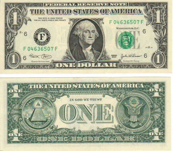 Banconote: 1 Dollar 2003  unz bankfrisch – Nuovo e nell'imballaggio originale da Gelterkinden venduto da Cakir
