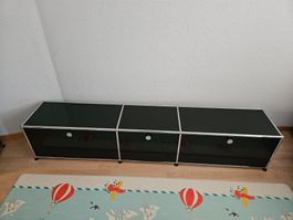 USM Haller Sideboard, 3 Elemente, graphitschwarz