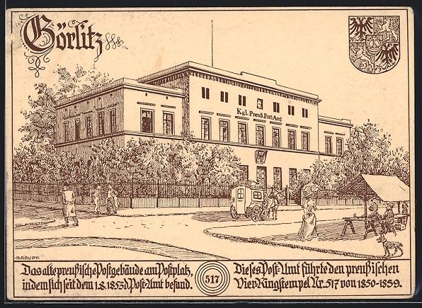Cancelleria postale: A. Haupt: Görlitz, Das alte preuss. Pos – Usato da Berlin venduto da bartko-reher