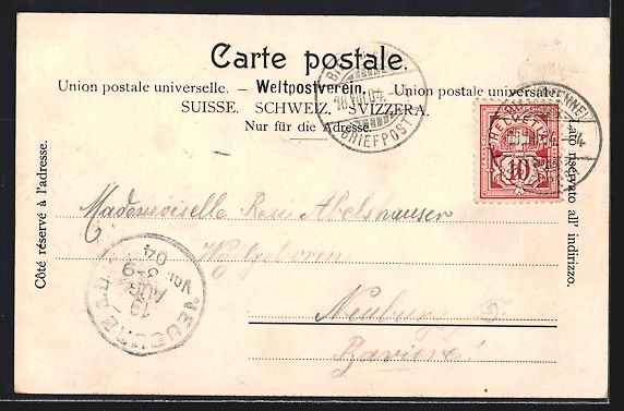Cartoline postali: Bienne, Pavillon Felseck und Ortsansicht – Usato da Berlin venduto da bartko-reher 1