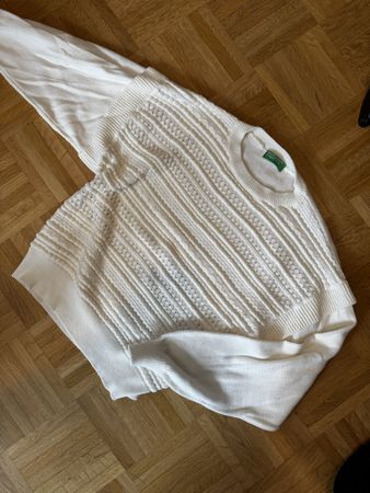 Benetton Pullover, weiss, Gr. S, neuwertig für den Frühling