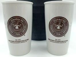 2 Starbucks Keramik Becher 355ml first store seattle
