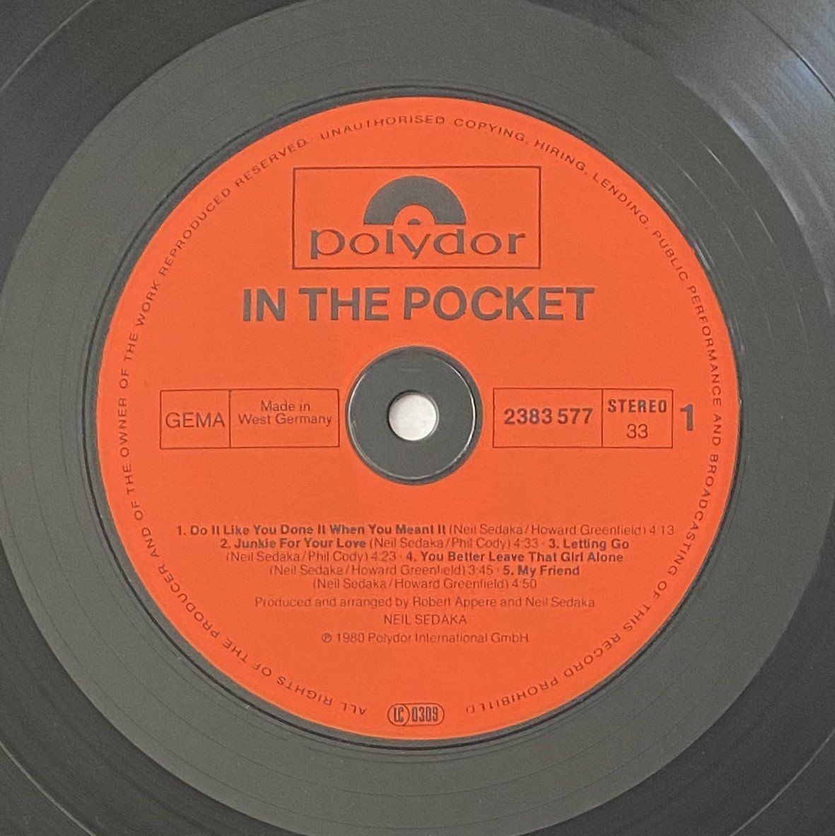 Dischi in vinile: Neil Sedaka, In The Pocket – Usato da Flums venduto da Empe1 2