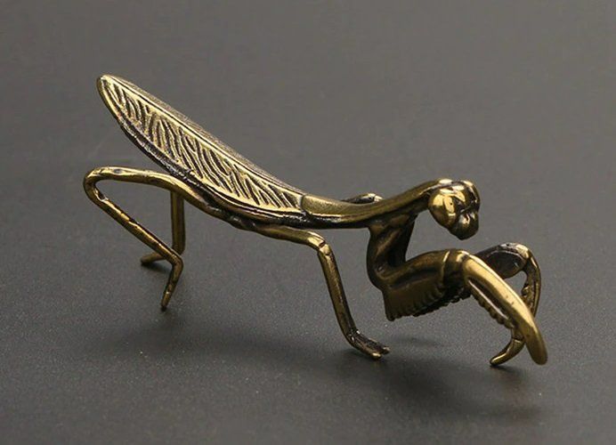 Statuette: Gottesanbeterin Figur Insekt aus Messing – Nuovo (secondo la descrizione) da Uerkheim venduto da Kaufoption 5
