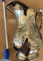 Jug for summer table - silver plated metal embossed UK