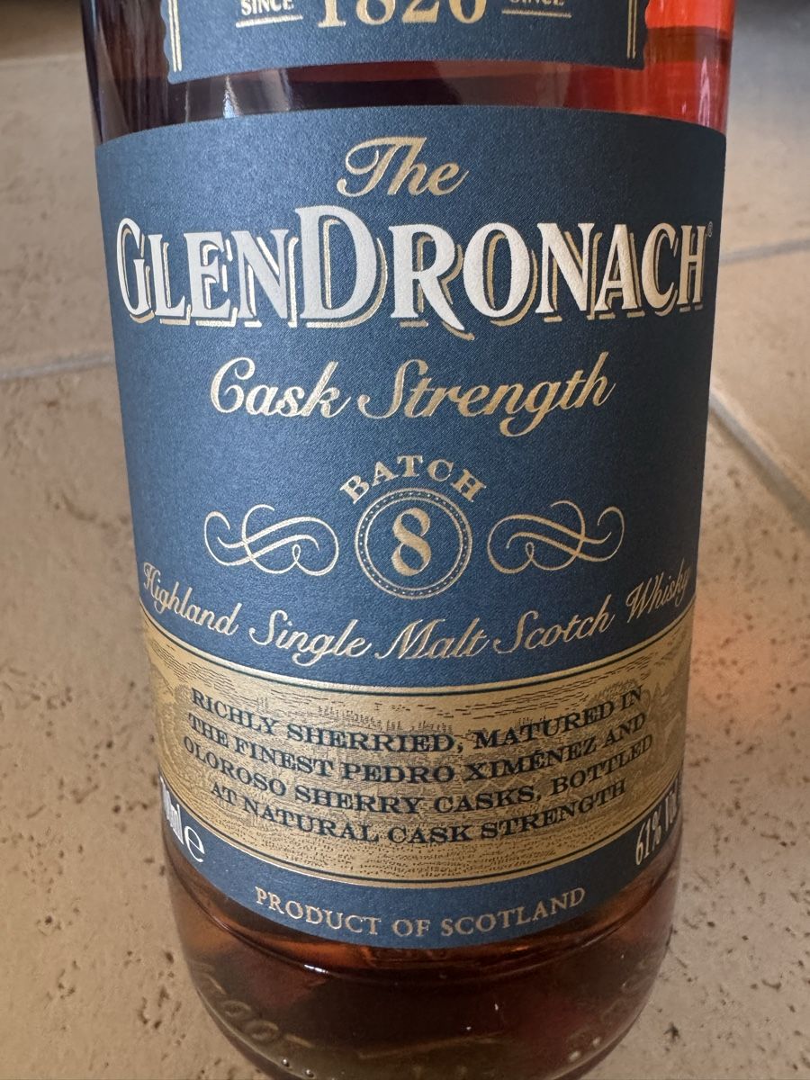 Glendronach Bevande alcoliche: The Glendronach Cask Strength Batch 8 Single Malt Scotch Whi – Nuovo e nell'imballaggio originale da Hergiswil NW venduto da wert721 3