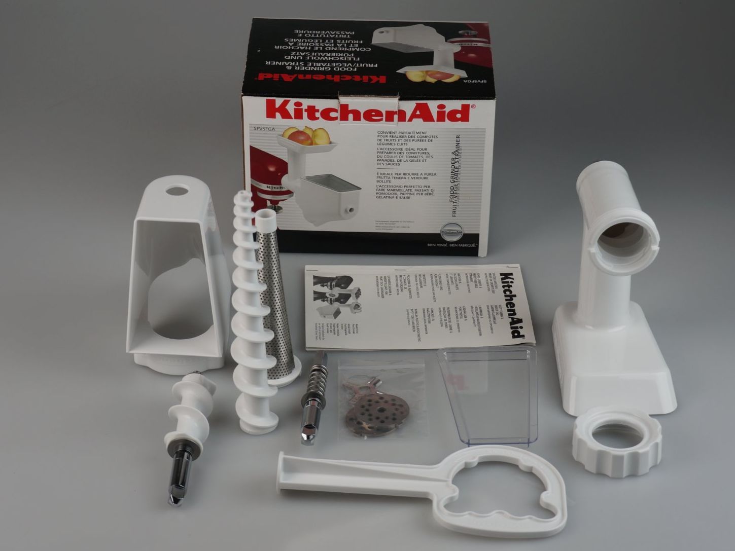 Kitchenaid Elettrodomestici da cucina: KitchenAid Fleischwolf-/Pürieraufsatz -Set (5FVSFG) – Usato da Rüti ZH venduto da Restwert_Rueti_ZH