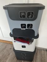 Abfallsammler Trennsystem 3 Stufen Grau
