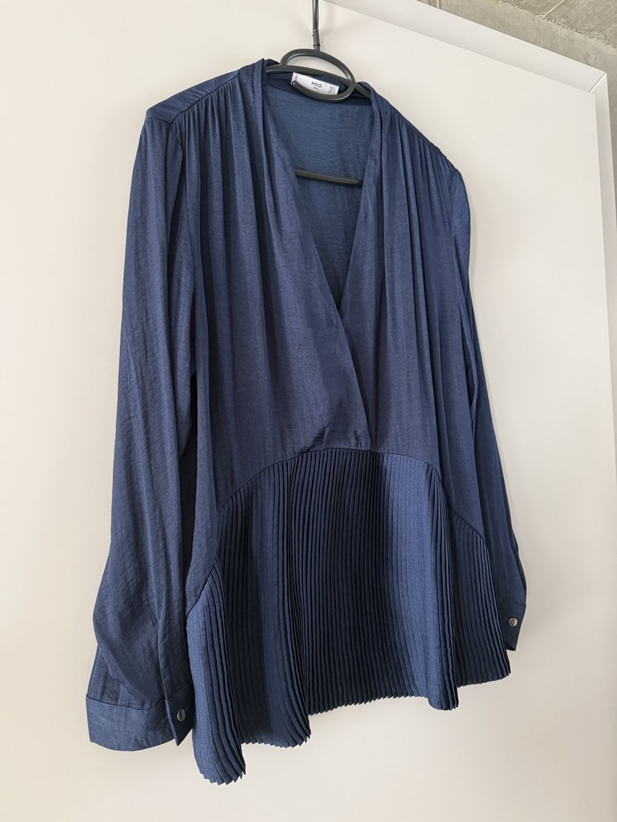 Mango Camicette: Damen Bluse Mango dunkelblau  – Nuovo (secondo la descrizione) da Rotkreuz venduto da ILURENA 4