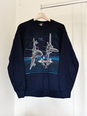 Vintage F-14 Tomcat Print Sweater