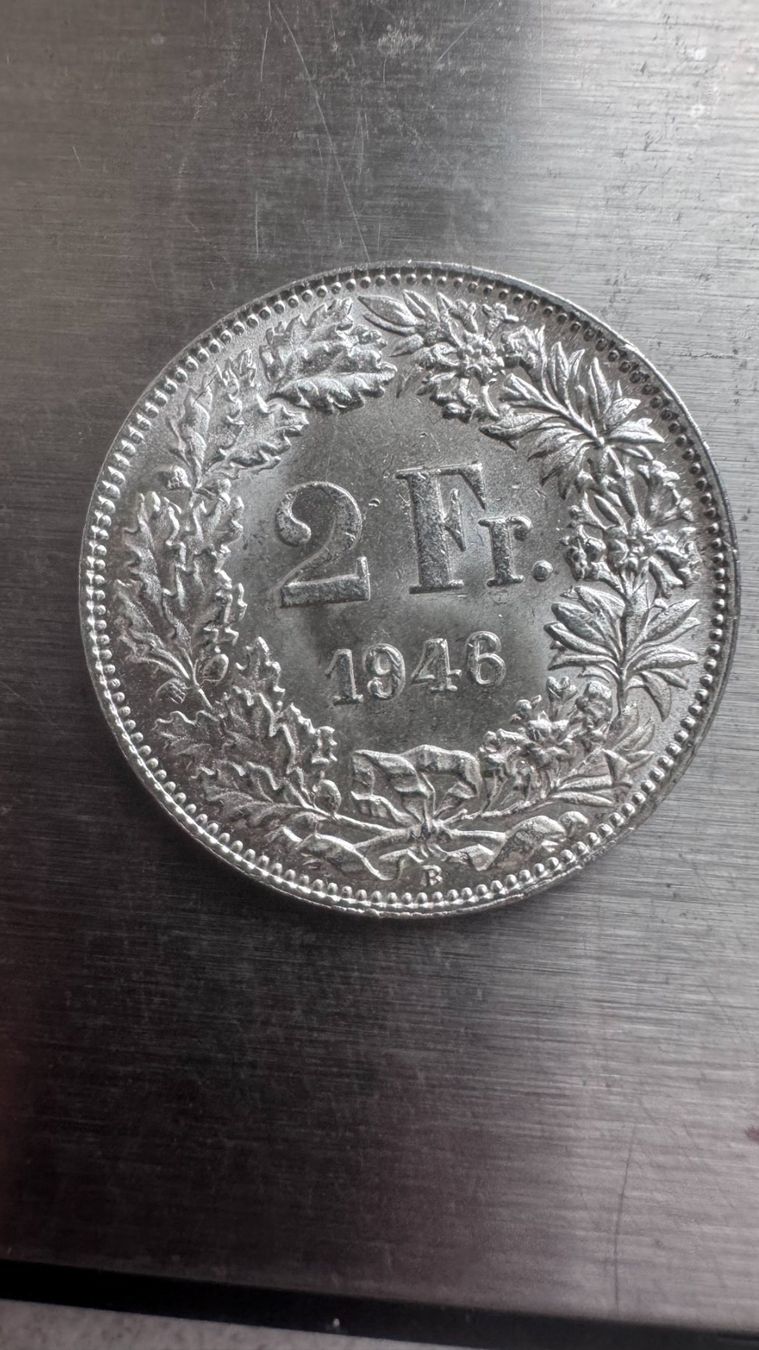 Tutti le monete: 2 Franken Silber 1946 top ! – Usato da Birsfelden venduto da Berg41_7