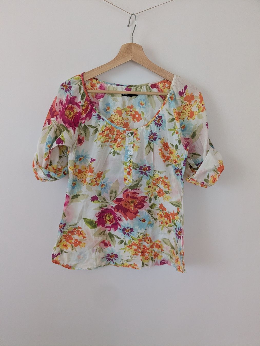 Camicette: Bluse Sommerlich Blumenmuster Grösse 36 Baumwolle  – Usato da Rorschach venduto da olg_5qq2 1