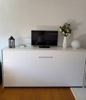 Wandbett weiss mit Matraze 90 cm guter Zustand