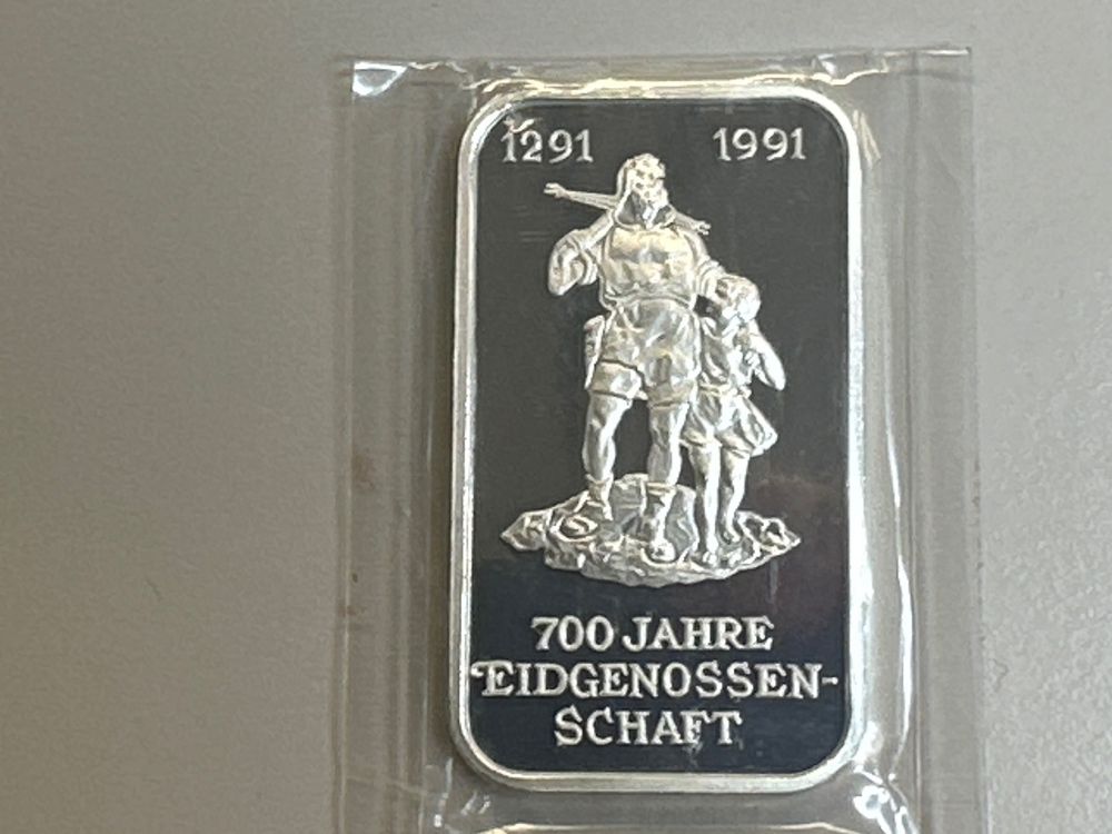 1 Unze Silber 700 Jahre Eidgenossenschaft 1991 Kaufen Auf Ricardo 