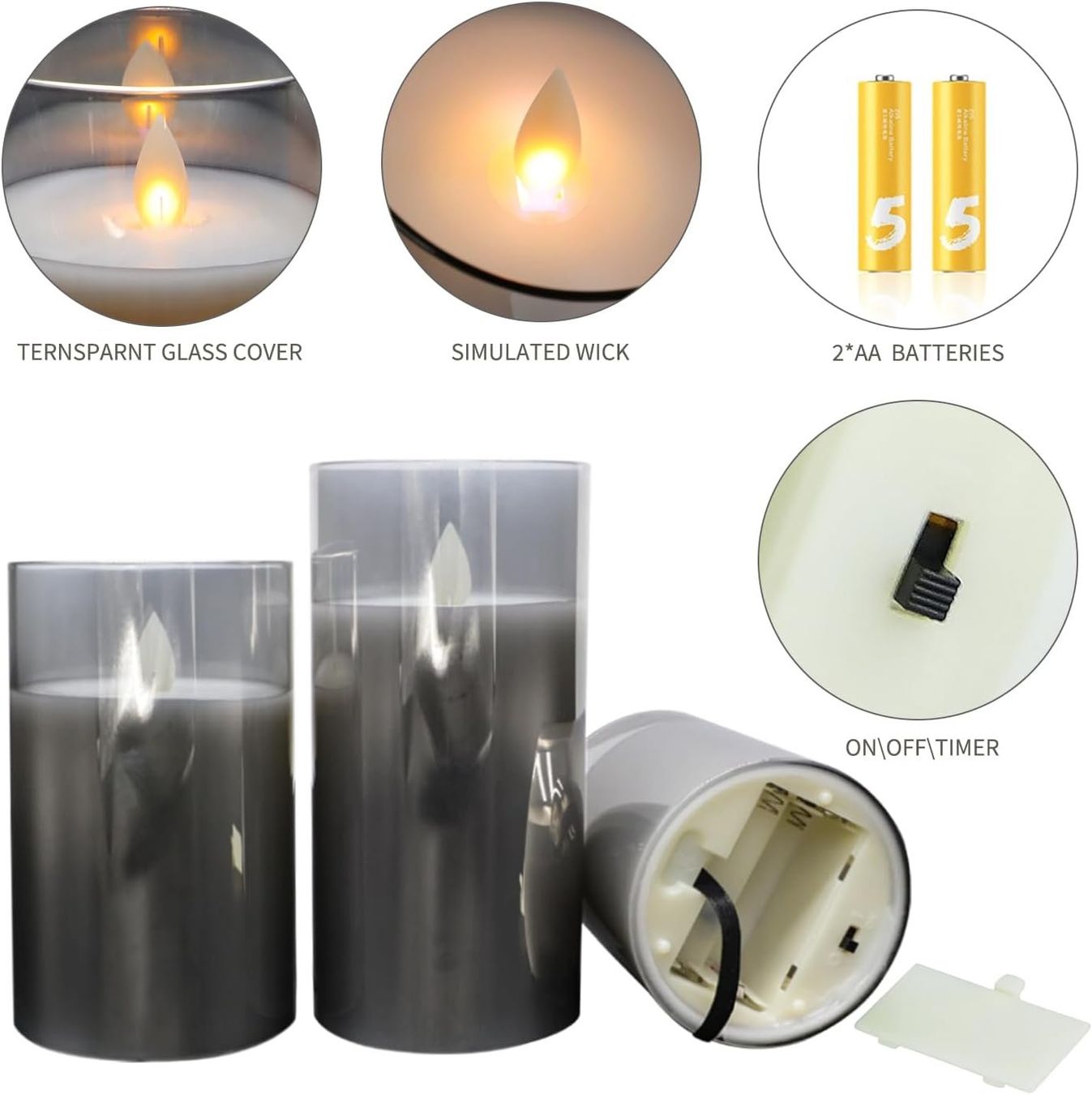 Bougies: Led Kerzen mit Timerfunktion, Flackernde Flamme, mit Fernbed – Neuf avec emballage d'origine à Nuglar par SaleRitter 2