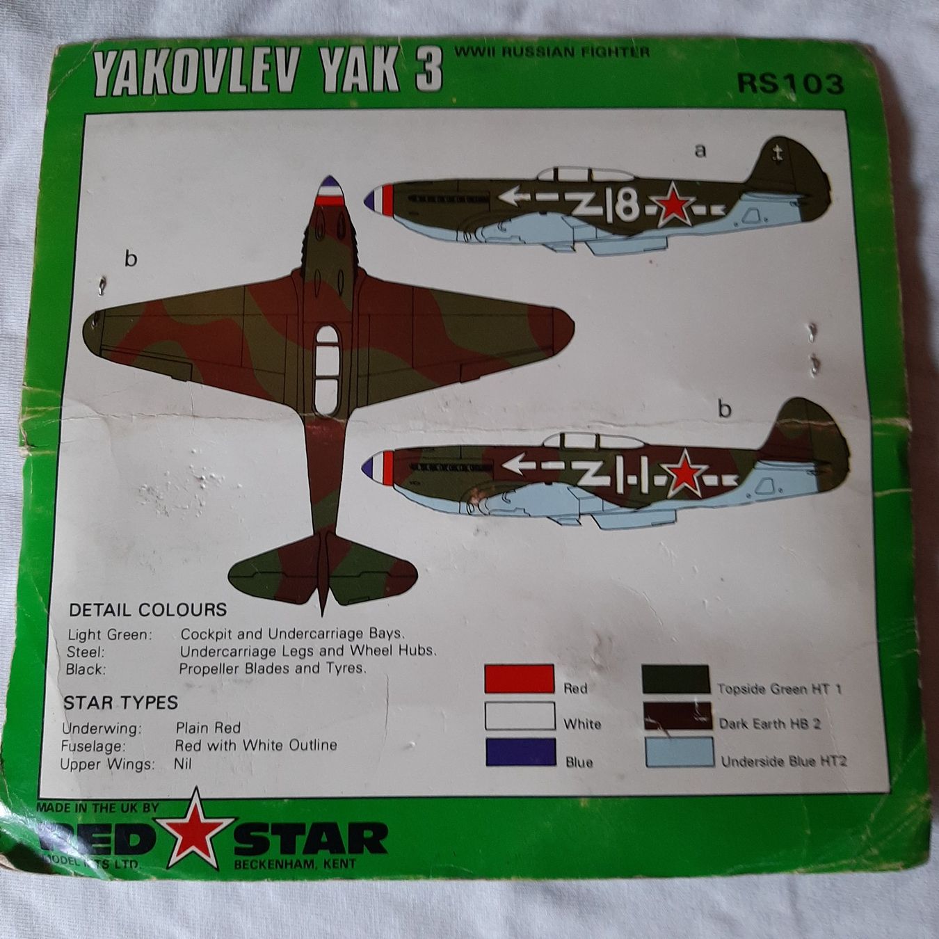 Kit di modellismo & Modellini statici: 3574 ... Jakovlev Jak-3 ... Red Star RS 103 ... NEU – Nuovo e nell'imballaggio originale da Bonstetten venduto da Benibanny59 1