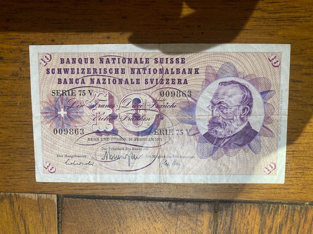 Billet Suisse Banknoten 10.02 1971 | Kaufen Auf Ricardo