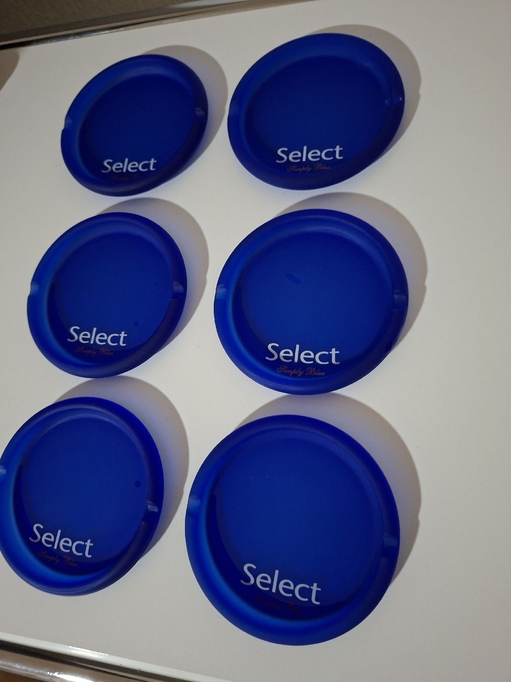 Portacenere: 6x Select Simply Blue Werbe-Aschenbecher / Untersetzer  – Nuovo (secondo la descrizione) da Mellingen venduto da Aegert5 1