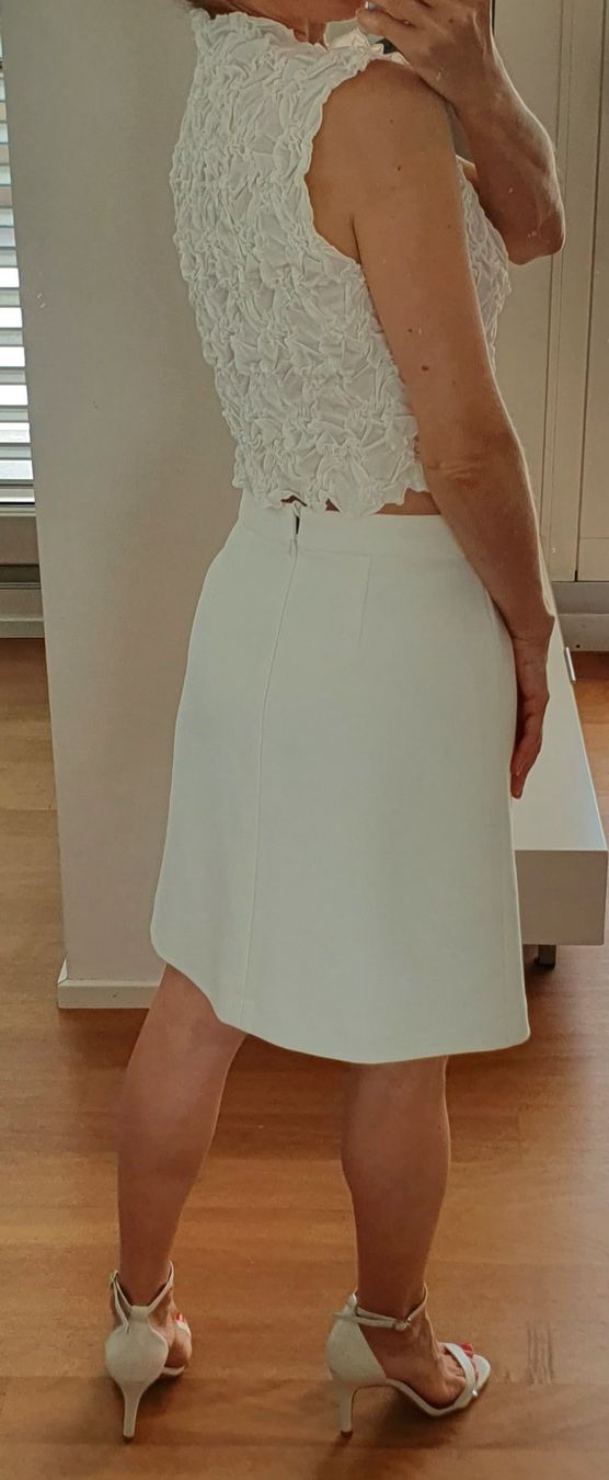 Zara Top: Top weiss, Baumwolle Gr XS/S – Usato da Stansstad venduto da InStyle8 9