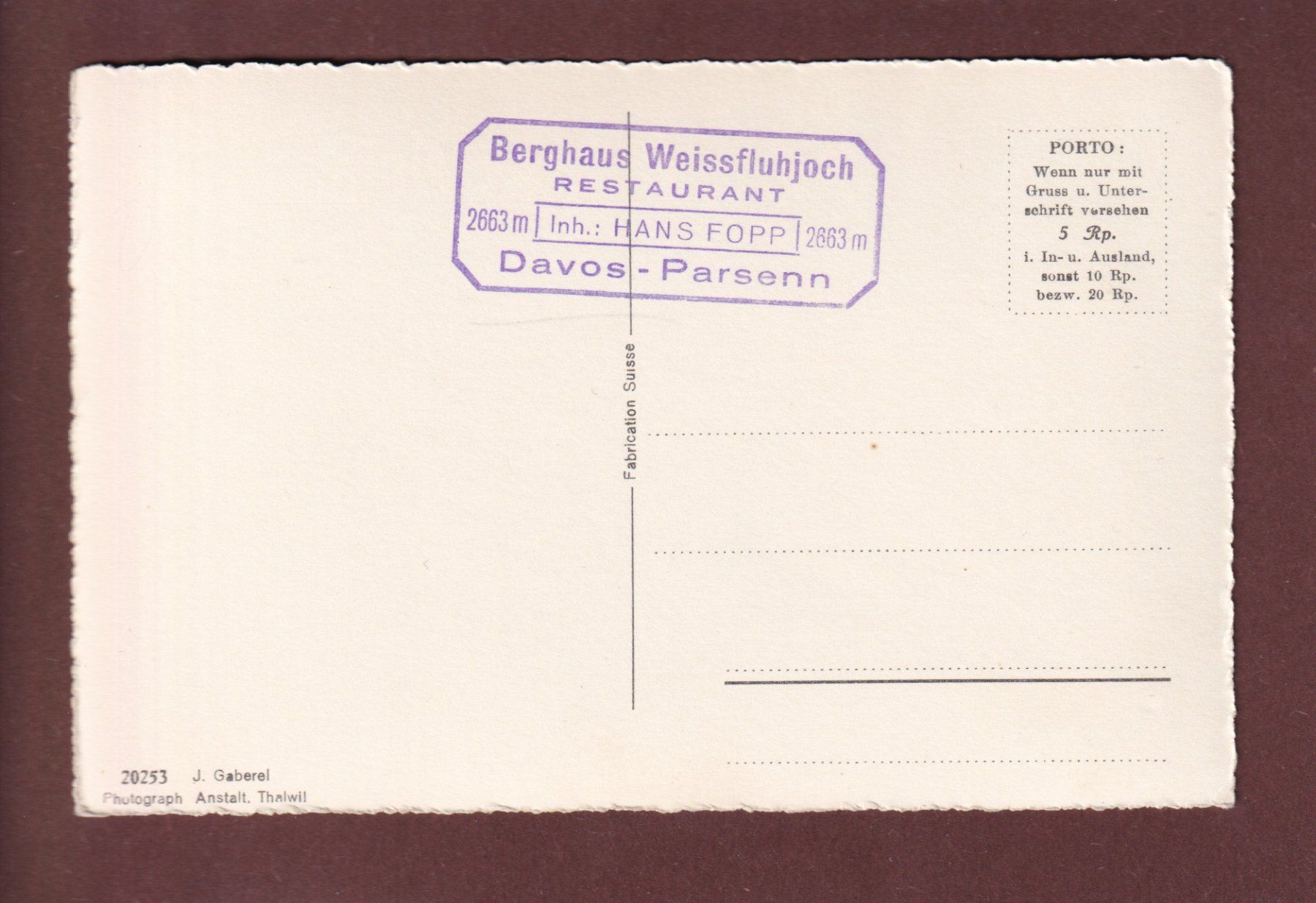 Cartoline postali: DAVOS - Weissfluhjoch – Usato da Pully venduto da nicecards 1