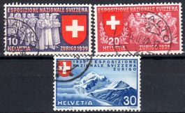 SERIE 1939 SCHWEIZ. LANDESAUSSTELLUNG ITALIENISCH GESTEMPELT