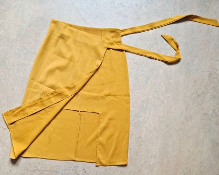 ROCK WICKELROCK OCKER S 36 SPEZIELL,  TOP ZU BLUSE TUNIKA