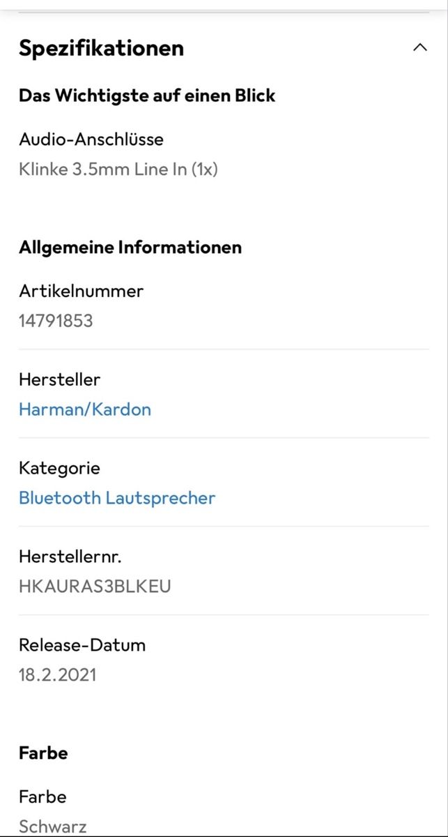 Harman-Kardon Haut-parleurs: Harman/Kardon Aura Studio 3 Musik Box – D'occasion à Greifensee par mx1979 3