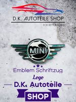 Mini Schriftzug Logo Aufkleber Emblem Metall Schwarz/Chrom