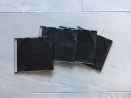 CD Hülle 4-er Set dünn schwarz ZERKRATZT