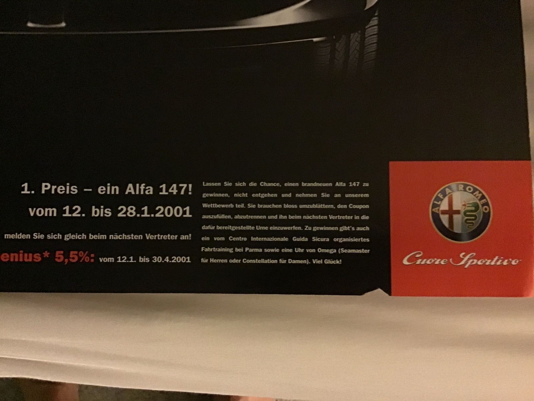Alfa Romeo Documenti: Alfa Modellreihe 2001 Programm Verkaufsprospekt – Usato da Scherzingen venduto da Starseller62 5