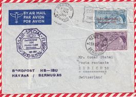 Swissair Amerikaflug Etappe Havanna - Bermuda 1954