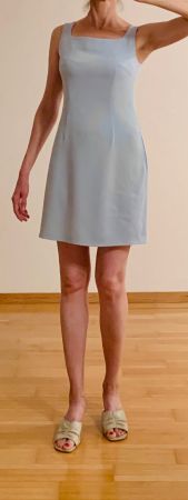 Elegantes hellblaues Sommerkleid, Gr. 36