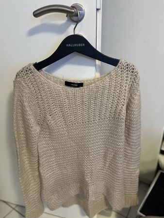 Damen Pullover Hallhuber beige grob gestrickt Grösse S