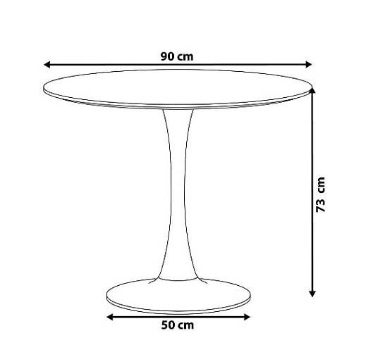 Beliani Tische: NEU - Esstisch BOCA Weiss 90 cm – Gebraucht aus Bern von zanie 2