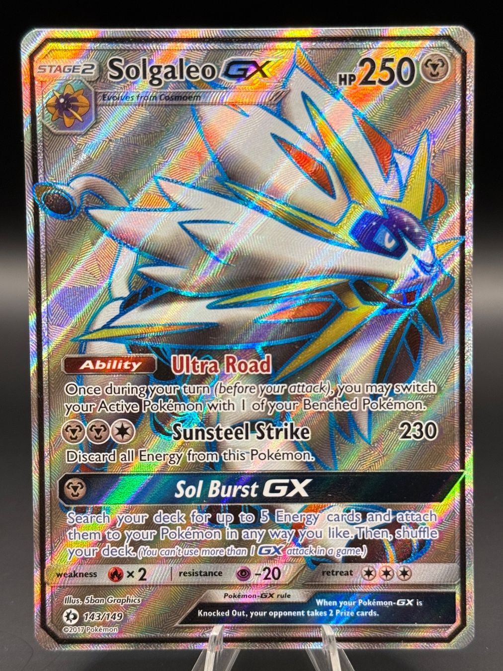 Pokémon Carte collezionabili: Solgaleo GX 143/149 EN Sun & Moon Base Set – Nuovo (secondo la descrizione) da Langenthal venduto da TheCrib