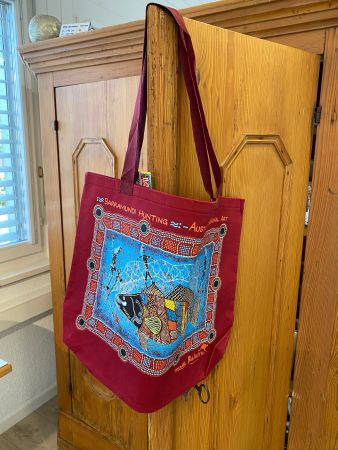 "Bulurru" Stoff Tasche, Australian Aboriginal Art "Neu"